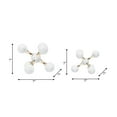 thumbnail image 3 of Sagebrook Home Glass, Set Of 2 7" Jack Bookends, White, Novelty, 7"H, Solid Color - 7" x 7" x 7", 3 of 9