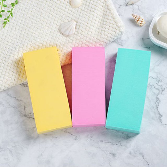 Boyijia Rectangle Scrub Shower Infant Baby Bath Scrubber Face Cleaning Sponge Adult Body Cleaning Spa Sponge Random Color