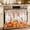 White, variant on Oven Skirt Curtain for Kitchen 20x27 Inch, Fall Orange Pumpkins Oven Curtain with 8 Ribbon Ties & Ruffle Trim, Stove Skirt Curtain Dishwasher for Cabinets Over Sink Thanksgiving Autumn Vintage Leaves