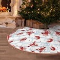 thumbnail image 5 of Daiia Cartoon Lobsters Drawing Merry Christmas Tree Skirt , Xmas Large Lace-up Tree Skirt, Santa Snowflakes Rustic Home Decorations New Year Party Farmhouse Decor-48", 5 of 6