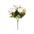 thumbnail image 2 of Clearance Sales Latrodar Fake Flowers in Vase Simulated Flowers Roses Fake Flowers Bundle Wedding Waterproof Decorative Ornaments White 10.8x8 Inch, 2 of 5