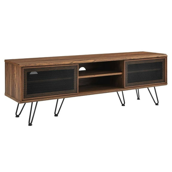 Modway Nomad Modern Wood Grain Laminate TV Stand for TVs up to 65" in Walnut