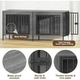 thumbnail image 5 of POAO 55.12"L Dog Crate Furniture for 2 Dogs,Heavy Duty Double Dog Crates for Small Dogs(0-20 Pounds),Dog Kennel Furniture Indoor as TV Stand,Dark Grey, 5 of 7