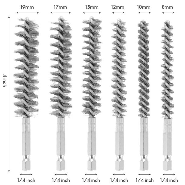 Wire brush clearance for small holes