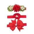 thumbnail image 2 of FRSASU Clearance 3Pcs Kids Elastic Floral Headband Pearl Hair Girls Baby Bowknot Hairband Set, 2 of 2