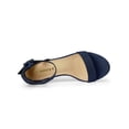 thumbnail image 4 of BLISSFUL STEP Sandales à Talon Épais pour Femmes avec Bride à la Cheville Bleu Marine 7,5, 4 of 7