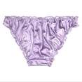 thumbnail image 2 of Agnes Orinda Women's Plus Size Satin Brief Mid-Rise Hipster Stretchy Underwear, 2 of 6
