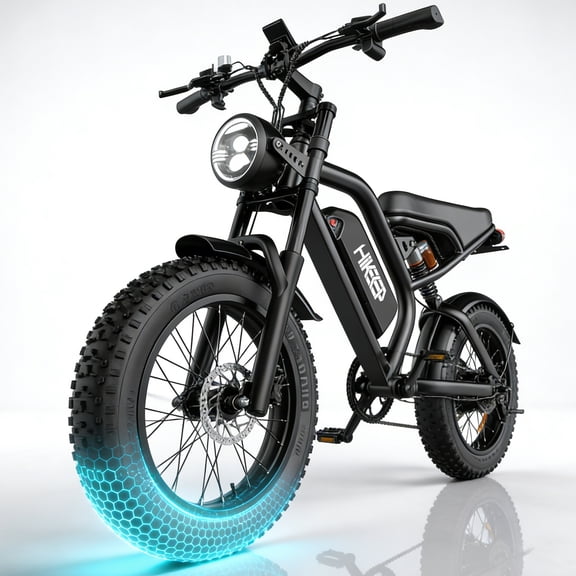 20" Fat Tire Electric Bike for Adults, 1500W Peak Adults Ebike, 48V 15Ah Battery Electric Mountain Bike UL2849