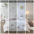 thumbnail image 4 of Mi Zone Kids Twin/Twin XL Size Comforter Sets, White Kids Bed in a Bag for Girls, 6-Piece Rainbow and Metallic Stars Girls Comforter Bedding Set with bed sheets, 4 of 7