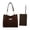 Coffee, variant on Cute Corduroy Tote Bag Canvas Shoulder Handbags for Women Travel Shopping, Come with a Purse (2pcs Set)