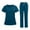 turquoise, variant on Scrubs Set for Women, Modern V-Neck Scrub Top & Jogger Scrub Pants with Multi Pockets Professionals Soft Stretch Medical Nursing Uniforms Set (Turquoise)