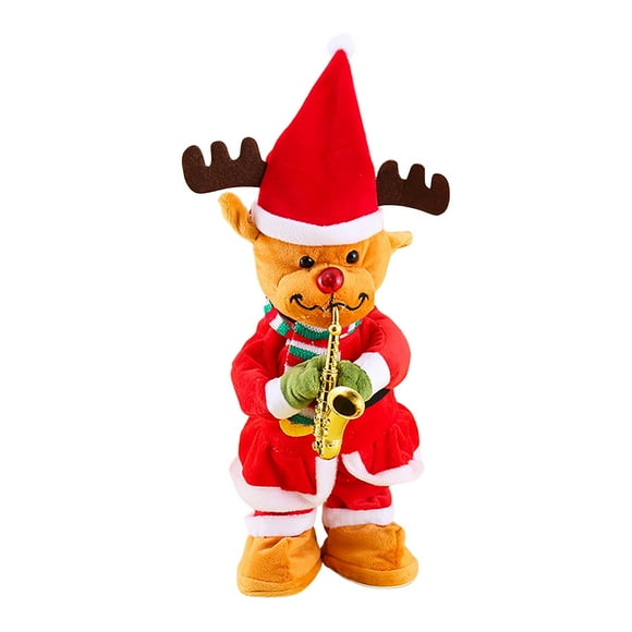 Singing Dancing Christmas Tree Plush Toys with Lights, Christmas Tree Decor Table Party Toy Gifts for Family Friends Kids Boys Girls