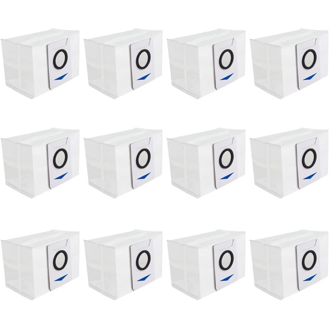 Bolsas de polvo para aspiradoras compatibles con las series ECOVACS DEEBOT X1 OMNI Turbo T10 T20 Omni T20/T20 Max/T20 Pro/X&T (paquete de 12)