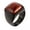 Black Red, variant on Men's Stainless Steel Vintage Square Black Onyx High Polish Band Ring Black Size 6