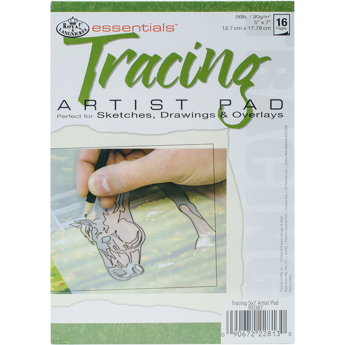 essentials(TM) Tracing Artist Paper Pad 5"X7"16 Sheets