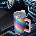 thumbnail image 4 of 40 oz Unicorn Tumblers with Lids Straws Vacuum Insulated Unicorn Tumbler with Handle Flip Straw Lid Leak Proof Stainless Steel Travel Mug Gifts for All, 4 of 5
