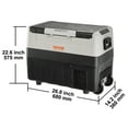 thumbnail image 5 of VEVOR Car Refrigerator, 12 Volt Car Refrigerator Fridge, 58 QT/55 L Dual Zone Portable Freezer, -4℉-50℉ Adjustable Range, 12/24V DC and 100-240V AC Compressor Cooler for Outdoor, 5 of 9