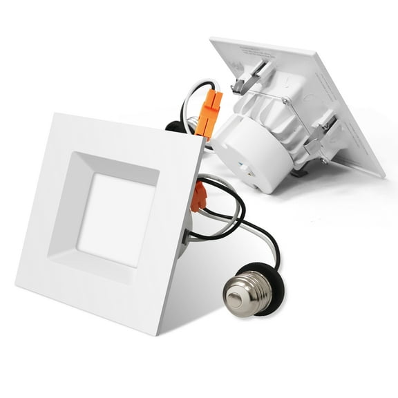 MW Lighting 4 Inch LED Recessed Light Retrofit Square, 5CCT,Dimmable, Energy Star