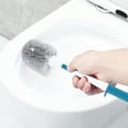 thumbnail image 4 of BVXEEP Toilet Brush and Holder Set, Household Toilet Brush Set with Base Wall Mounted Plastic No Punching No Dead Corners Toilet Cleaning Brush for Household Toilets, 4 of 9