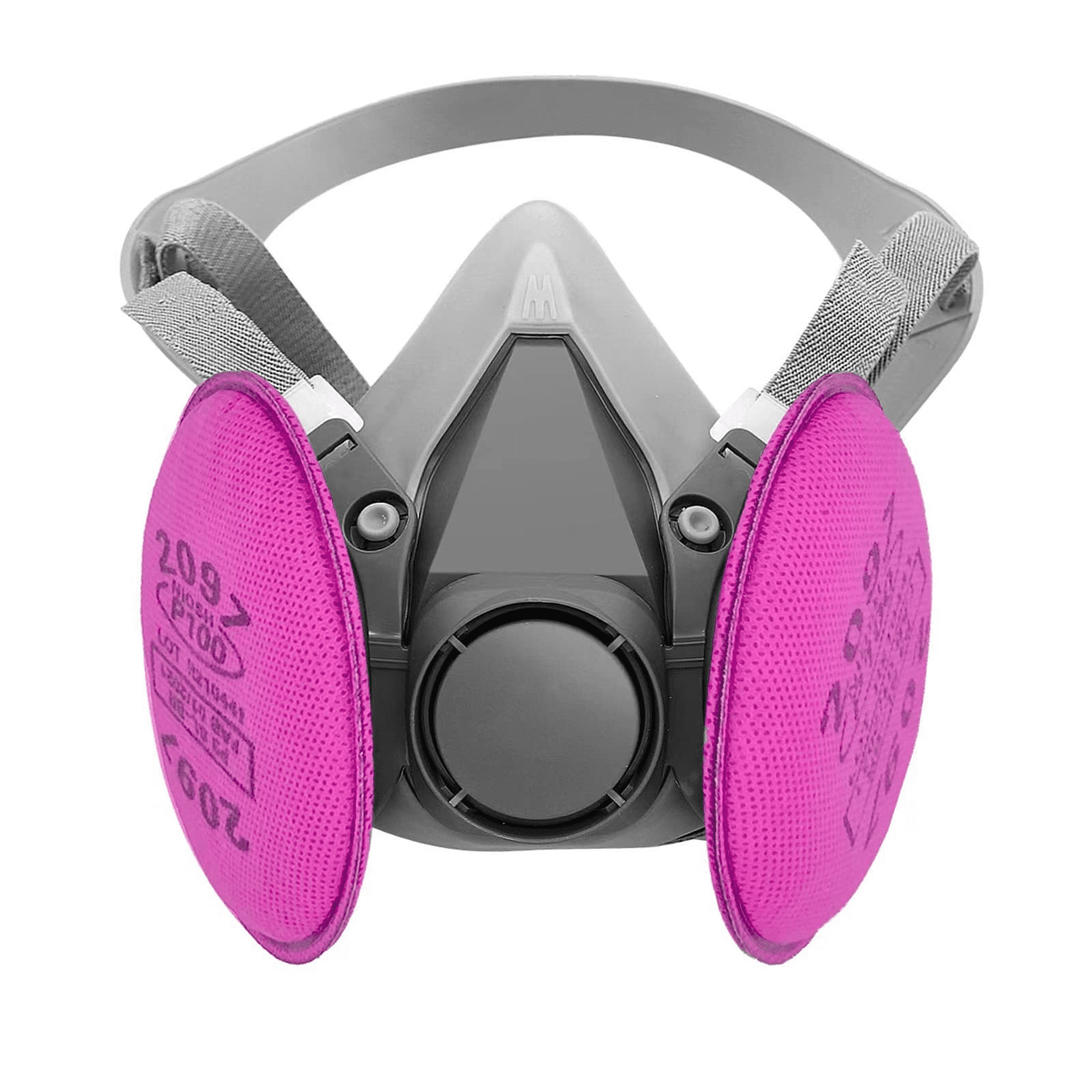 Respirator with 2097 Particulate Filter, Reusable Half Face Cover for