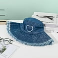 thumbnail image 7 of Denim Bucket Hats for Women, Summer Wide Brim Washed Jean Sun Hat Beach Vacation Outdoor Fishing Hats, 7 of 7