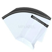 MFLAEBL Poly Mailer Pack of 100 White Shipping Bags, Self Sealing Waterproof Envelope for Mailing Packages