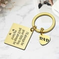 thumbnail image 2 of Father’s Day Gifts from Son Daughter Children Keychain Gifts with Square Tag Keyring Birthday Christmas Gifts for Papa Daddy - Heroes For Boy Gold 02, 2 of 5