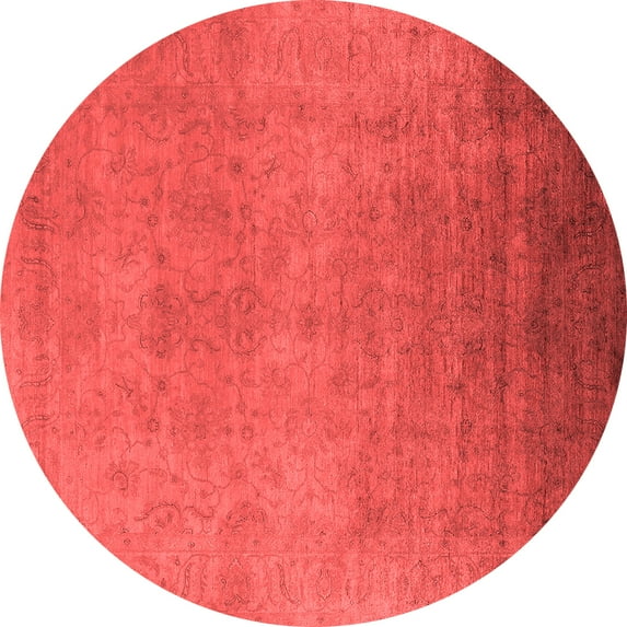 Ahgly Company Indoor Round Persian Red Bohemian Area Rugs, 5' Round