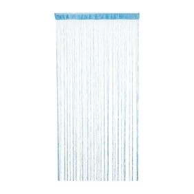 Sparkly Silver Ribbon String Door Curtains Room Divider Window