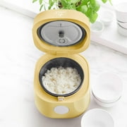 GreenLife 4 Cups Cooked, 2 Cups Uncooked Rice Cooker, Butter Yellow