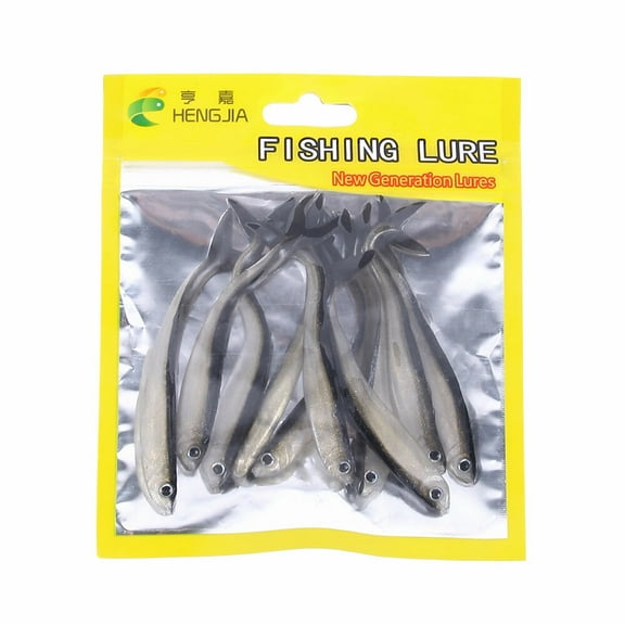 10PCS/Pack Soft Plastic Fishing Lure 8cm/2.2g Jig Bass Rubber Bait Tail Swimbait