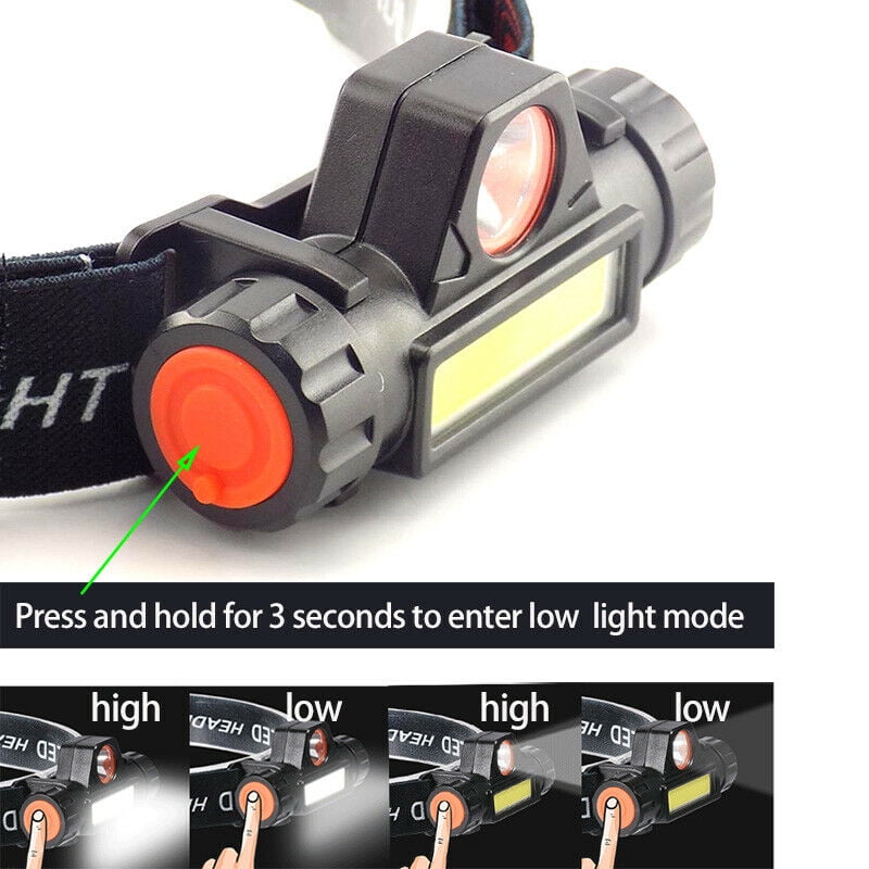 20000lm LED Flashlight Magnet Work Light 5 Modes COB USB Rechargeable Head Torch 