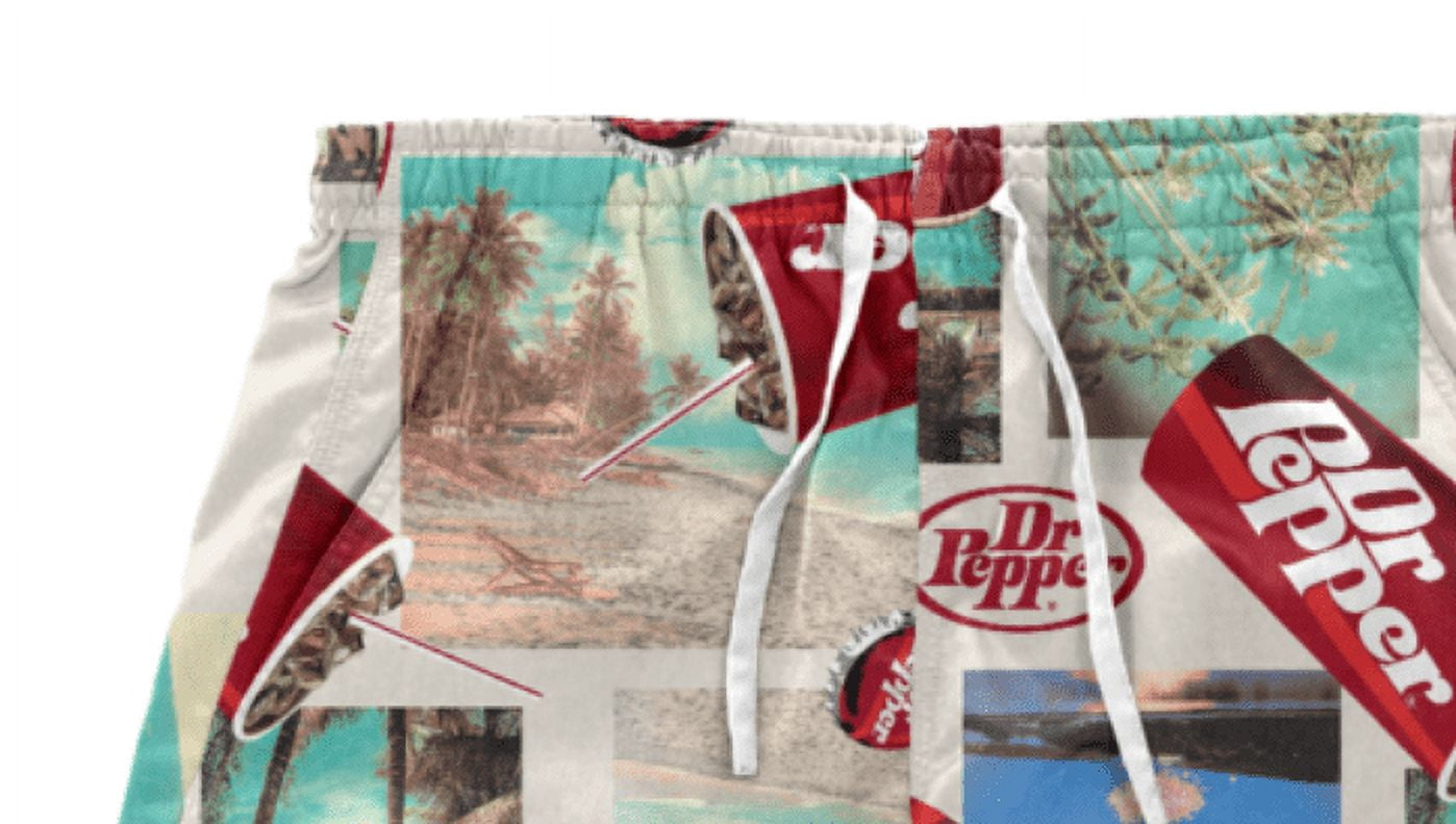 Dr. Pepper Men's & Big Men's Swim Shorts, Sizes S-3XL