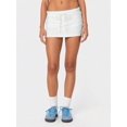 thumbnail image 5 of Y2K Low Rise Skorts, Solid Drawstring Elastic Waist Side Slit Micro Skirt With Built-In Shorts, Stretchy Bodycon Skorts For Summer Streetwear Club Preppy Aesthetic Outfits, 5 of 20