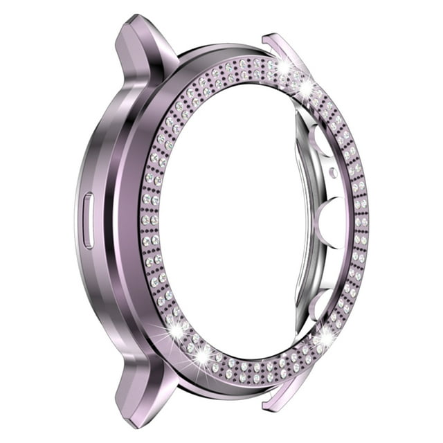 PC Watch Protective Case Rhinestone Watch Frame Watch Shell Watch Accessories Compatible for Fossil Gen 5 The Carlyle HR (Grey)
