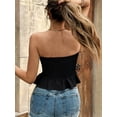 thumbnail image 5 of Women's Sexy Paisley Bandana Tube Top Y2K Boho Graphic Print Strapless Crop Top Cotton Bandeau Going Out Cami,L, 5 of 5