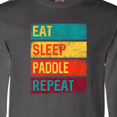 thumbnail image 4 of Inktastic Stand Up Paddle Boarding Eat Sleep Paddle Repeat Long Sleeve T-Shirt, 4 of 5