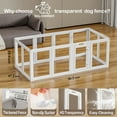 thumbnail image 3 of Clear Acrylic Dog Playpen Indoor, Easy Assemble Transparent Pet Pen for Puppy Bunny Cat Pig, Sturdy & Easy Cleaning Plastic Puppy Fence, 3 of 6