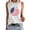 White, variant on Basic T Shirts Ladies Spring/Summer Round Neck Baseball Letter Print Be Your Own Sunshine Sleeveless Tank Top