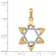thumbnail image 4 of Finest Gold 14K Two-Tone Star of David Pendant, 4 of 4