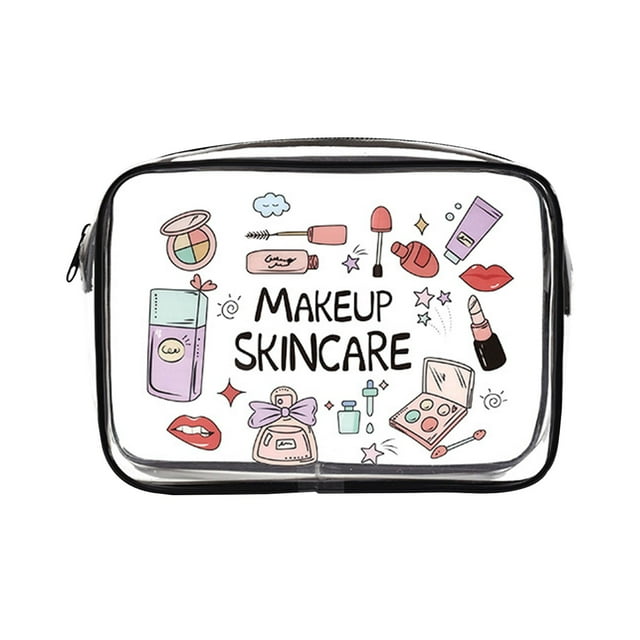 Transparent Storage Bag for Cosmetics, Categorized Transparent Storage Bags Four Pattern Storage for Toiletries/Cosmetics/Medicines/Electronics Portable Travel Organizer Bags, Storage Bag *1 Piece
