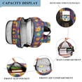 thumbnail image 3 of FORMRS Unisex School Backpack 17" Student Travel Bag with Laptop Compartment, Colorful Checkered Daisy, 3 of 7