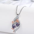 thumbnail image 7 of Taioiat Double Birthstone Necklaces for Women 18K Gold Plated Birthstone Rose Flower Jewelry Anniversary Valentines Day Mother's Day Birthday Gifts for Her Wife Girlfriend Mom, 7 of 7