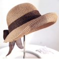 thumbnail image 6 of Voska Women Floppy Sun Hats Fashionable Summer Wide Brim Cap BeachStraw Hat UV UPF50 Travel Packable Cotton Light Brown, 6 of 6