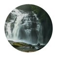 thumbnail image 4 of Sheronv Waterfall Rocks Person Round Tablecloth Stain Resistant & Washable - Perfect for Indoor/Outdoor Dining, Kitchen, Wedding, Parties, Picnics, and Camping - 100% Polyester Fiber 46"-50, 4 of 8