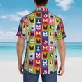 thumbnail image 6 of Balery Colorful Bulldog Print Men's Hawaiian Shirts Short Sleeve Beach Shirt Relaxed Fit Vacation Button Down Shirts-XX-Large, 6 of 9