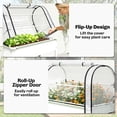 thumbnail image 5 of Outsunny Raised Garden Bed with Flip-Up Greenhouse Cover, Metal Elevated Garden Bed with Legs and Drainage Hole, White, 5 of 9