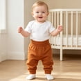 thumbnail image 2 of Gubotare Toddler Pants Boys Sweat Pants for Girls Fashion Baggy Sweatpants Joggers Winter Warm Kids Pants 3T 4T (Coffee,3-4 Years), 2 of 5
