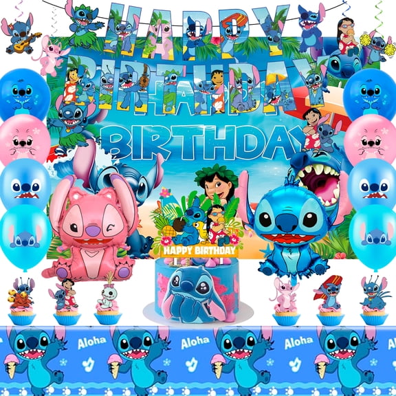 Cartoon Birthday Party Supplies,36 Pcs Cartoon Party Decorations - Cartoon Balloons Tablecloth Banners Cupcake Toppers Backdrops etc. Cartoon Birthday Party Decorations For Kids