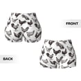 thumbnail image 5 of Haiem Funny Chicken No Front Seam Biker Shorts for Women Yoga Workout Gym Bike Shorts with Tummy Control Moisture-Wicking-, 5 of 9